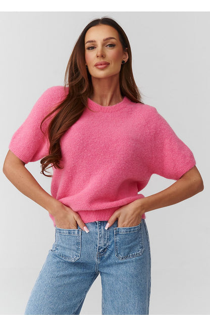  Short sleeve sweater model 224084 Makadamia 